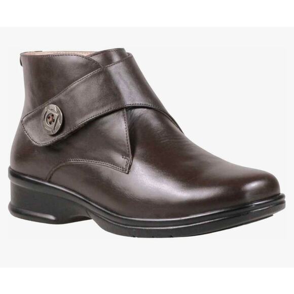 Propet Women’s Ava Brown Leather Ankle Bootie Size 8 NWOT - Picture 1 of 7